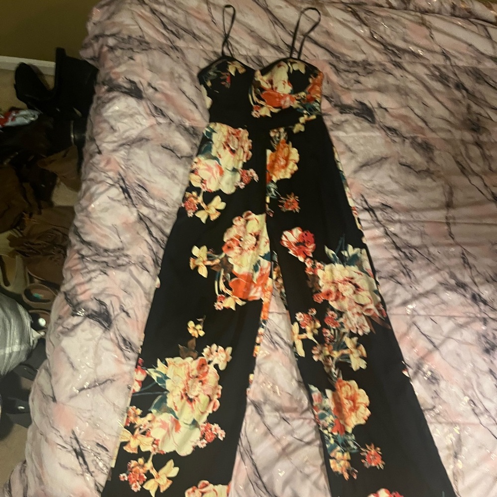 Flower pant suit